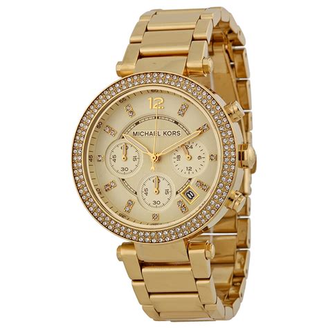 michael kors white leather parker watch|michael kors parker mk5354.